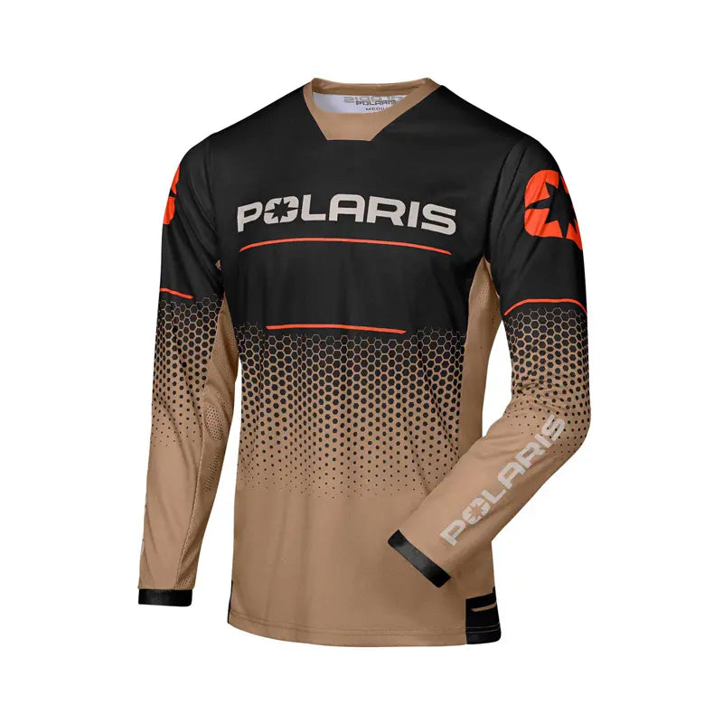 Polaris Throttle Jersey, Tan/Orange | 2865377 — Bair's Powersports