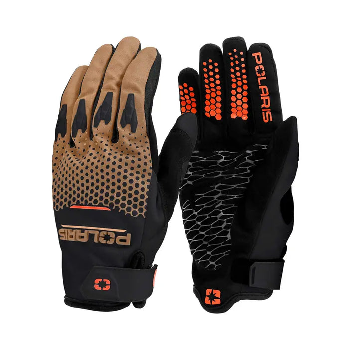 Polaris Throttle Gloves, Tan/Orange | 2865386