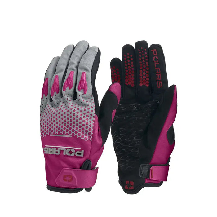 Polaris Throttle Gloves, Pink/Gray | 2865388