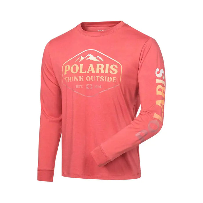 Polaris Men's Graded Badge Long Sleeve Tee, Red | 2865448