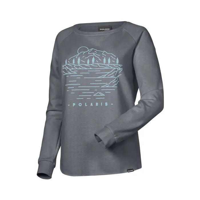 Polaris Women's Scenic Crew Neck Sweatshirt, Dark Gray | 2865482