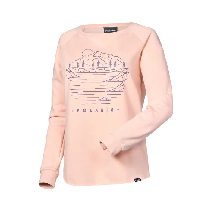 Polaris Women's Scenic Crew Neck Sweatshirt, Blush | 2865483