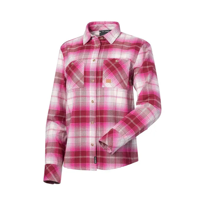 Polaris Women's Plaid Flannel Shirt, Burgundy | 2865496