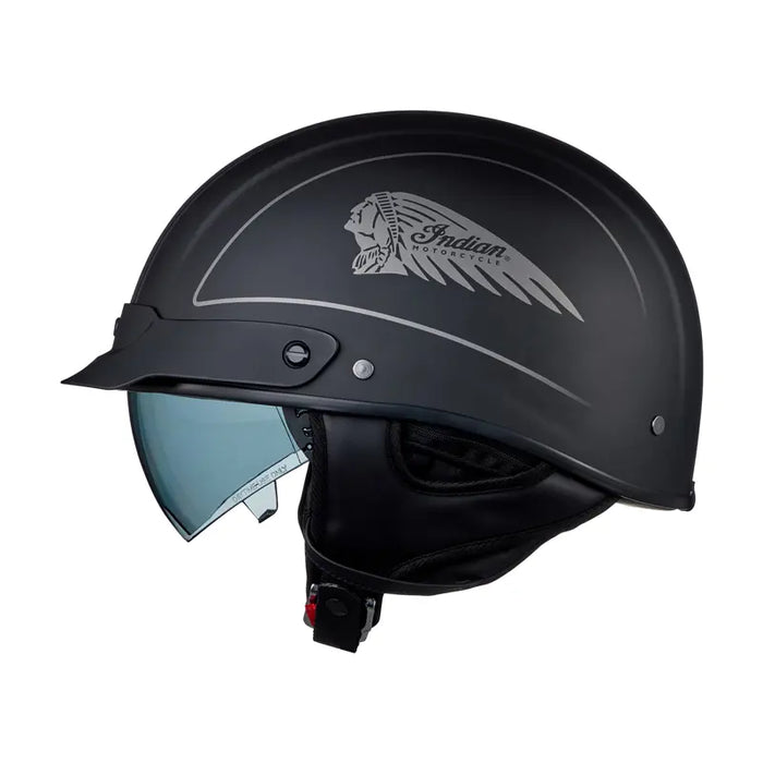 Indian Motorcycle Headdress Half Helmet, Black Indian Motorcycle Headdress Half Helmet, Black