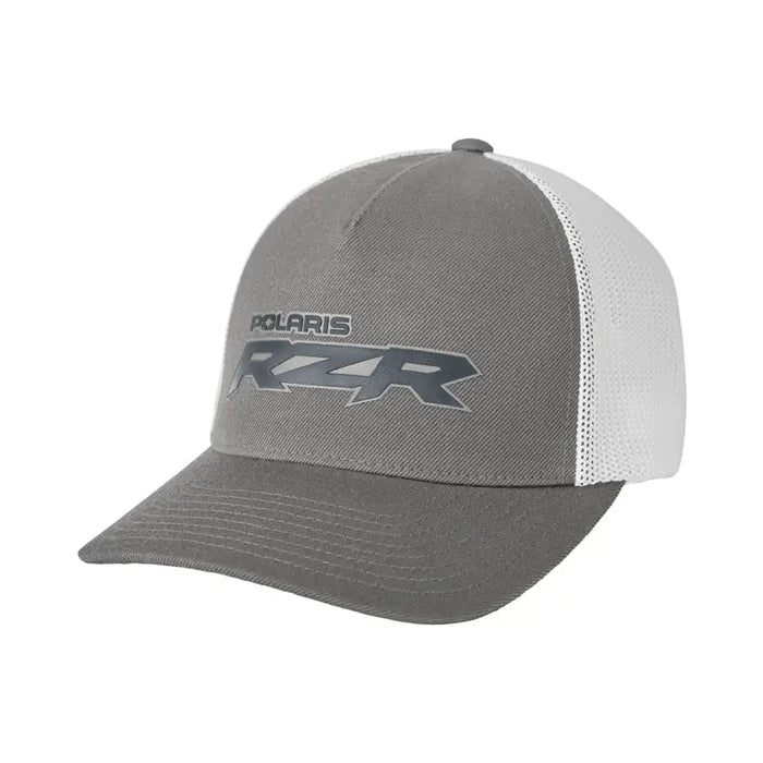 Polaris Racing Cap Polaris RZR 3D Logo Trucker Cap, Gray | 2865582 — Bair's Powersports Online