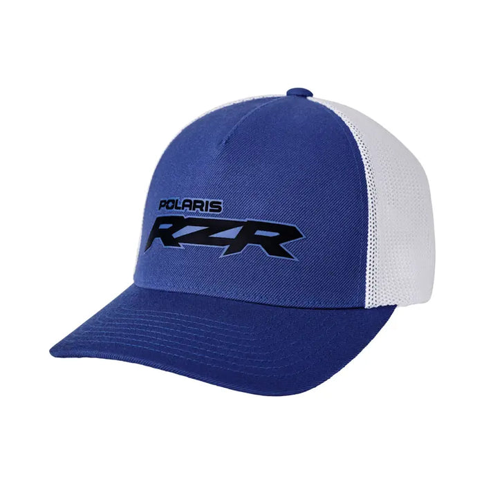 Polaris Racing Cap Polaris RZR 3D Logo Trucker Cap, Blue | 2865583 — Bair's Powersports Online