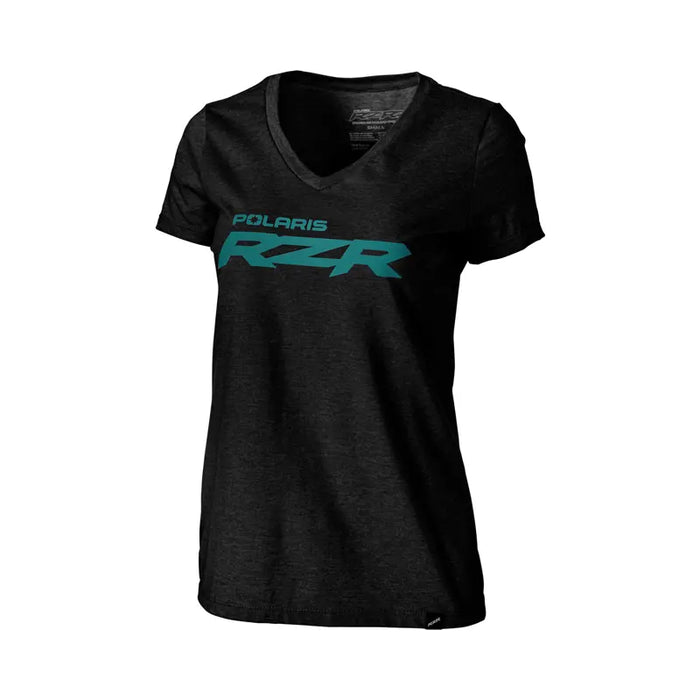 Polaris Women's RZR V-Neck Tee, Black | 2865593