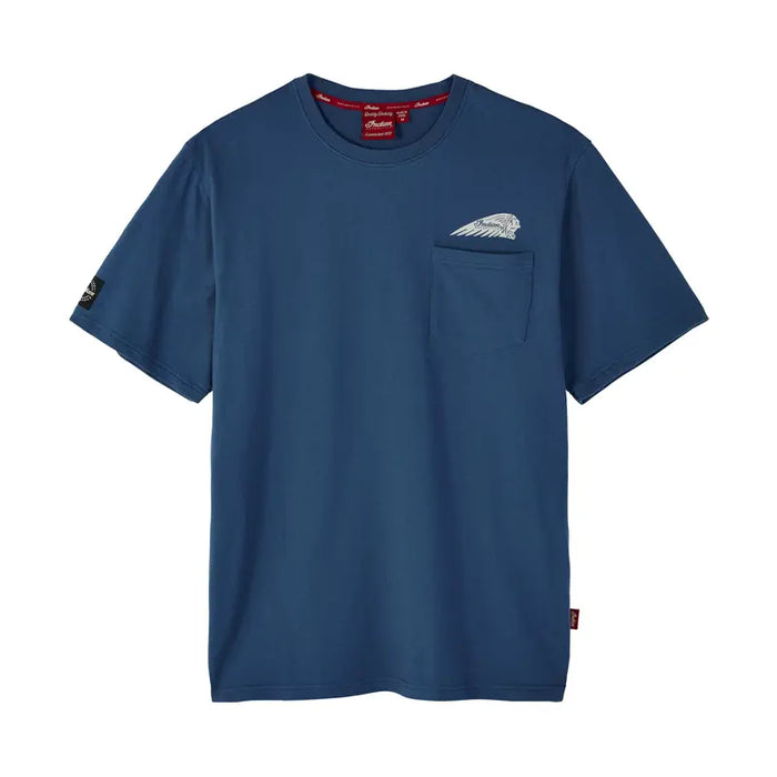 Indian Motorcycle Men's Motor Oils Pocket Tee, Blue | 2865604