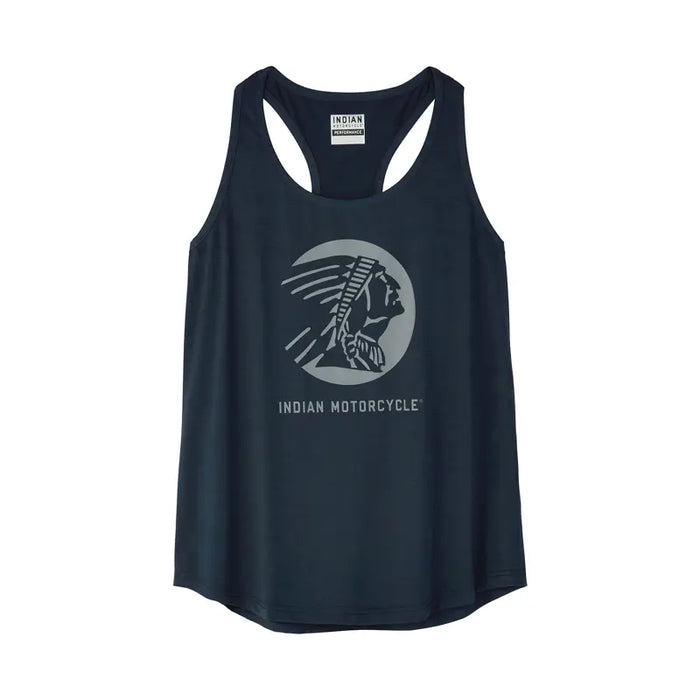 Indian Motorcycle Women's Headdress Profile Athlete Tank, Blue | 2865632