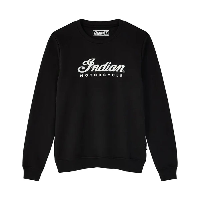 Indian Motorcycle Women's Essential Script Logo Sweatshirt, Black | 2865641
