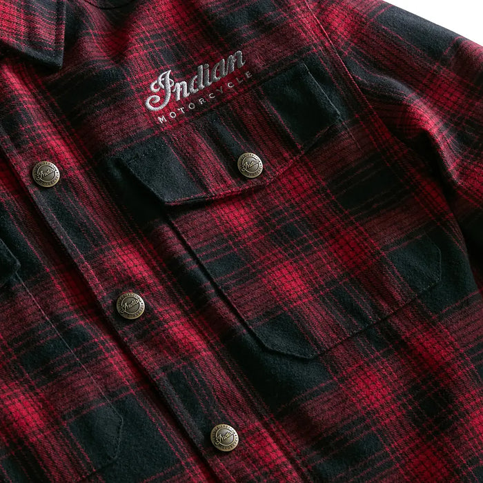 Indian Motorcycle Men's Richmond Over Shirt, Red | 2865667
