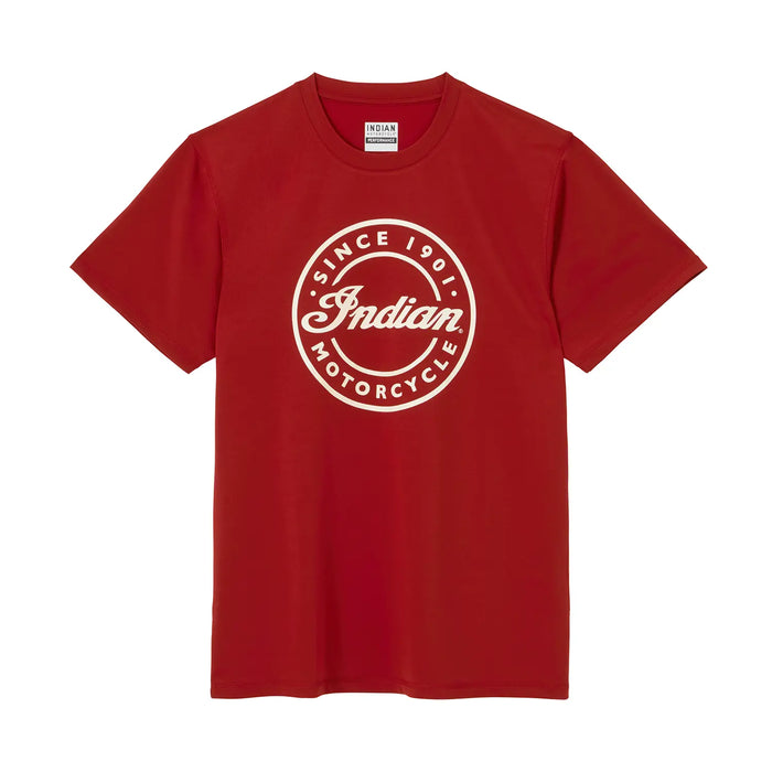Indian Motorcycle Men's Circle Script Indian Tee, Red | 2865710