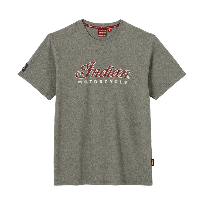 Indian Motorcycle Men's Marl Logo Tee, Gray | 2865711