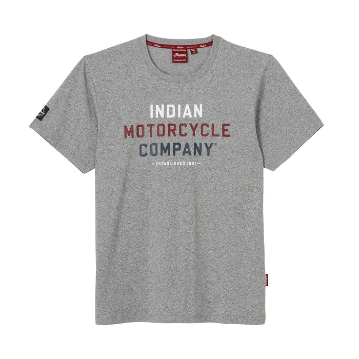 Indian Motorcycle Men's Tri Color Logo Tee, Gray | 2865713