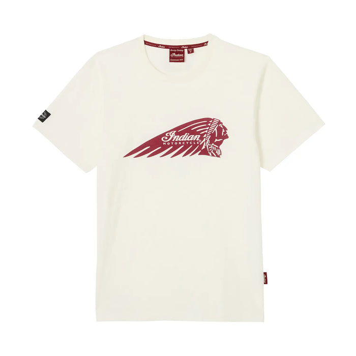 Indian Motorcycle Men's Headdress Printed Tee, White | 2865715