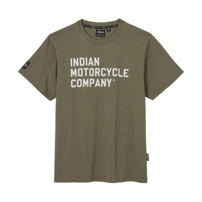 Indian Motorcycle Men's Indian Company Logo Tee, Green | 2865718