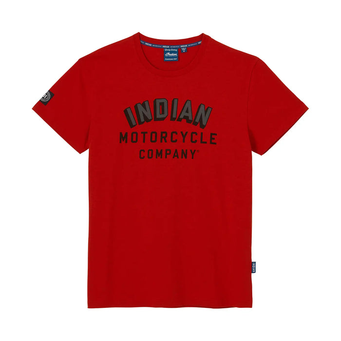Indian Motorcycle Men's Arched Block Logo Tee, Red | 2865721