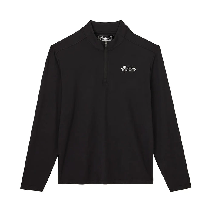 Indian Motorcycle Men's Essential Quarter Zip, Black | 2865728