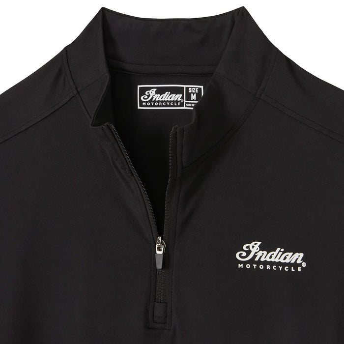 Indian Motorcycle Men's Essential Quarter Zip, Black | 2865728