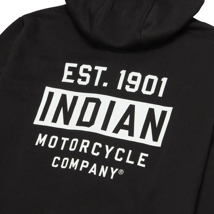 Indian Motorcycle Men's Est 1901 Indian Hoodie, Black | 2865730