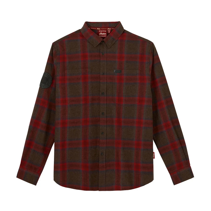 Indian Motorcycle Men's Nashville Plaid Shirt, Red | 2865732