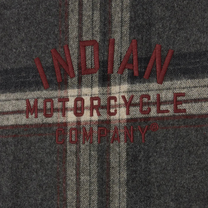 Indian Motorcycle Men's Newark Plaid Shirt, Gray | 2865733