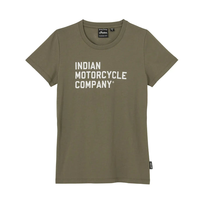 Indian Motorcycle Women's Indian Company Logo Tee, Green | 2865740