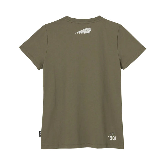Indian Motorcycle Women's Indian Company Logo Tee, Green | 2865740