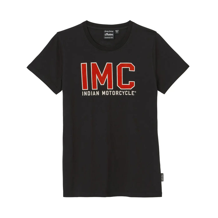 Indian Motorcycle Women's IMC Printed Logo Tee, Black | 2865742