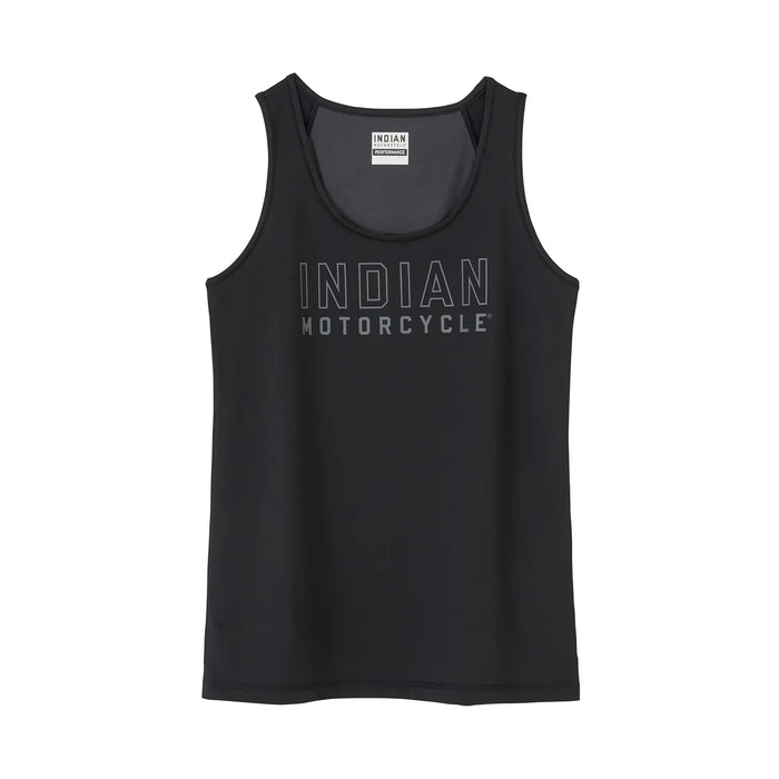 Indian Motorcycle Women's Outline Logo Athlete Tank, Black | 2865743