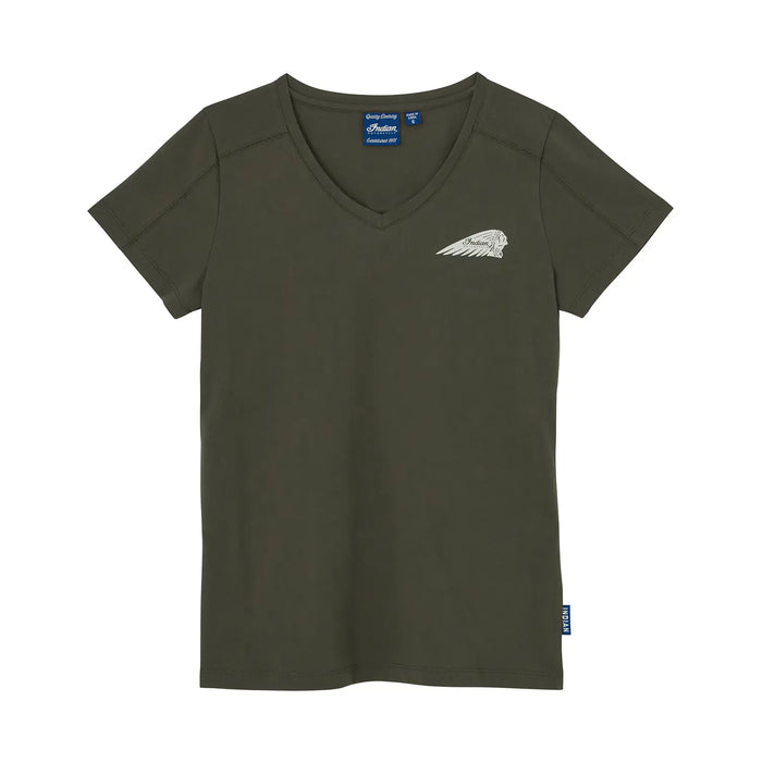 Indian Motorcycle Women's Arched Block Logo Tee, Green | 2865745
