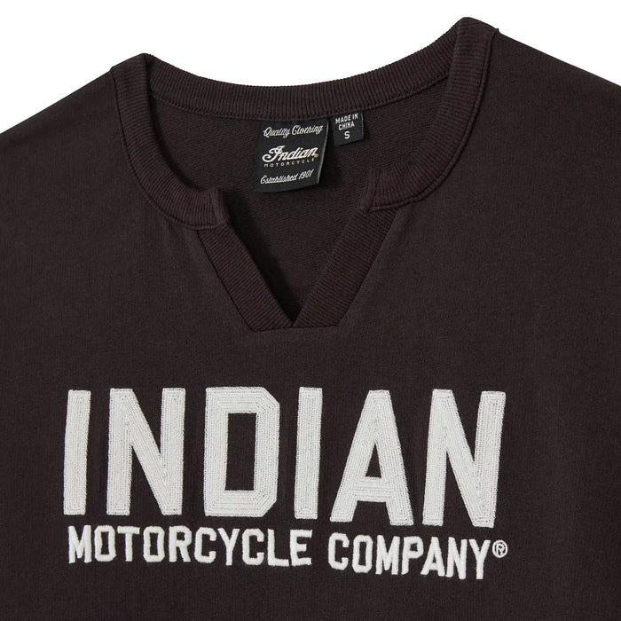 Indian Motorcycle Women's Chainstitch Embroidery LS Tee, Black | 2865747