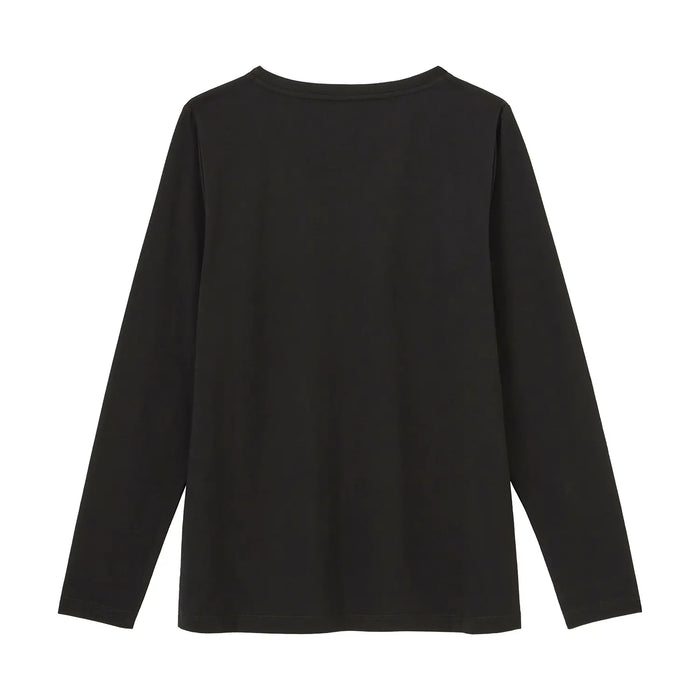 Indian Motorcycle Women's Essential Script Long Sleeve Tee, Black | 2865748