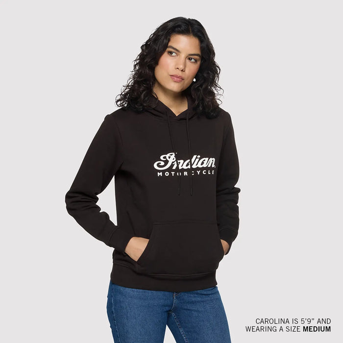 Indian Motorcycle Women's Essential Script Logo Hoodie, Black | 2865791