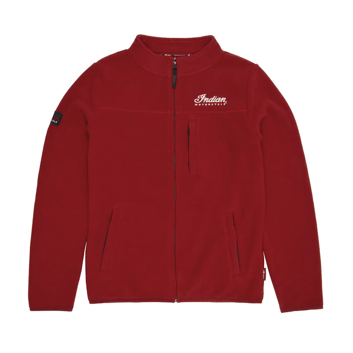 Indian Motorcycle Women's Zip Thru Fleece Top, Red | 2865750