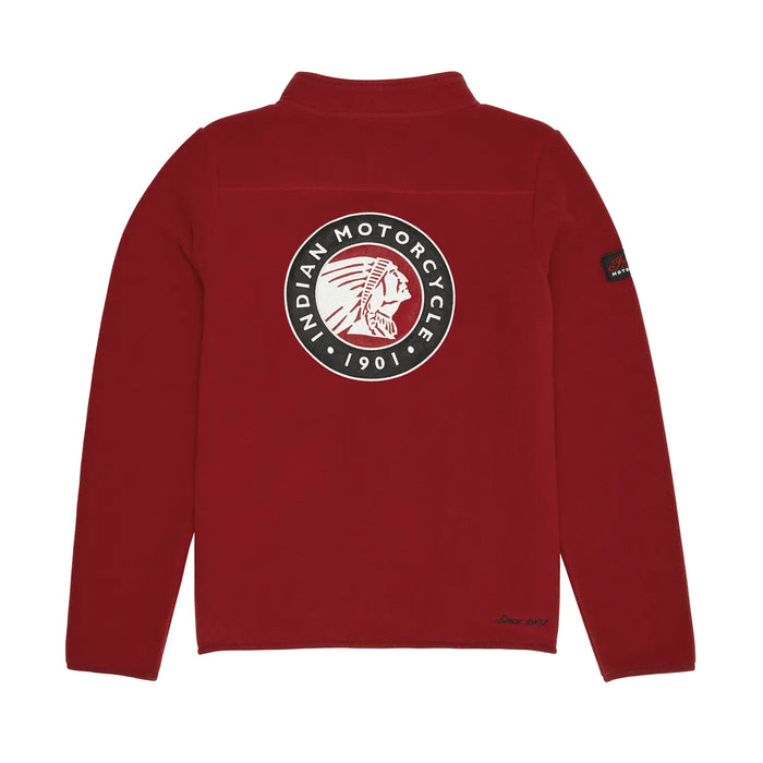 Indian Motorcycle Women's Zip Thru Fleece Top, Red | 2865750