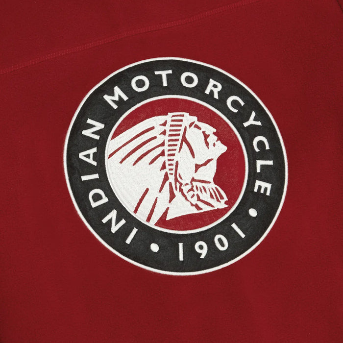 Indian Motorcycle Women's Zip Thru Fleece Top, Red | 2865750