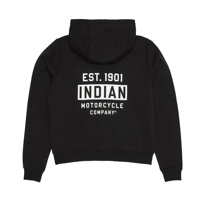 Indian Motorcycle Women's EST 1901 Indian Cropped Hoodie, Black | 2865751