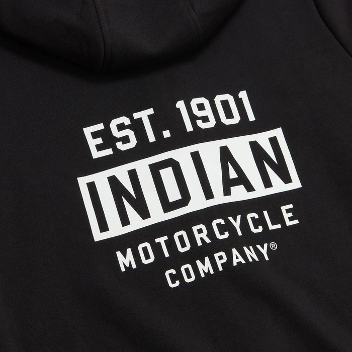 Indian Motorcycle Women's EST 1901 Indian Cropped Hoodie, Black | 2865751