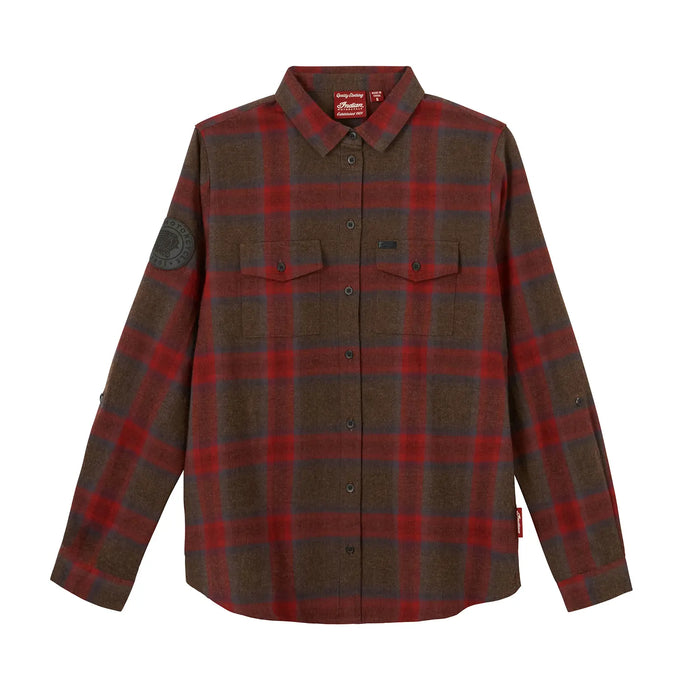 Indian Motorcycle Women's Nashville Plaid Shirt, Red | 2865752