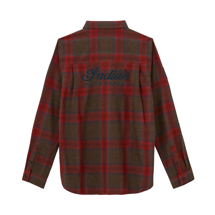 Indian Motorcycle Women's Nashville Plaid Shirt, Red | 2865752