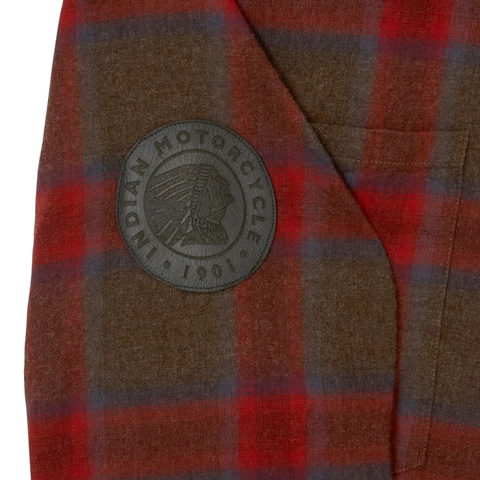 Indian Motorcycle Women's Nashville Plaid Shirt, Red | 2865752