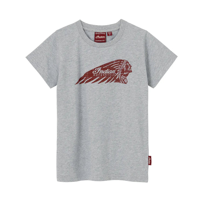 Indian Motorcycle Distressed Headdress Tee, Gray | 2865755