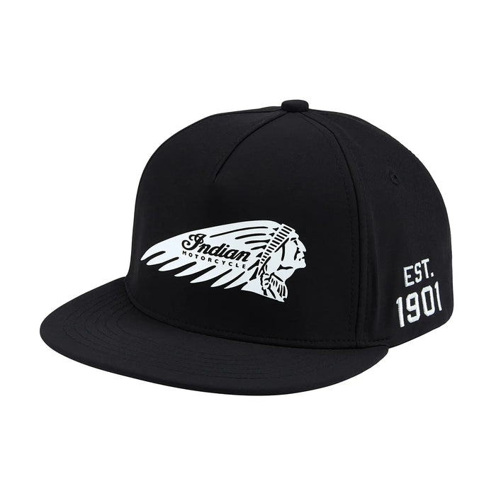 Indian Motorcycle Headdress Flat Peak Cap, Black | 2865757