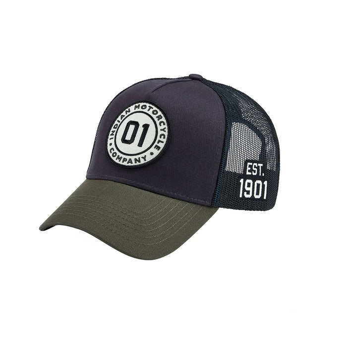 Indian Motorcycle 01 Patch Trucker Cap, Gray | 2865759