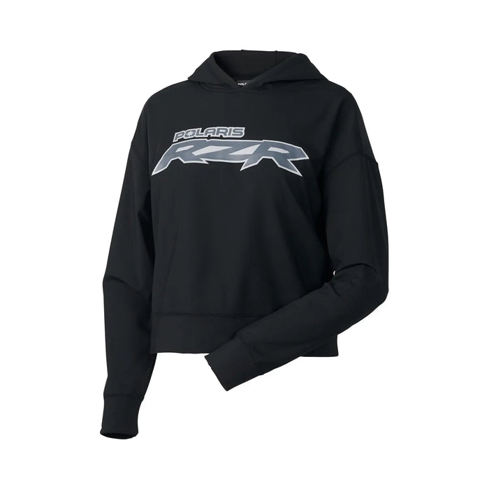 Polaris Women's Crop RZR Hoodie, Black | 2866347