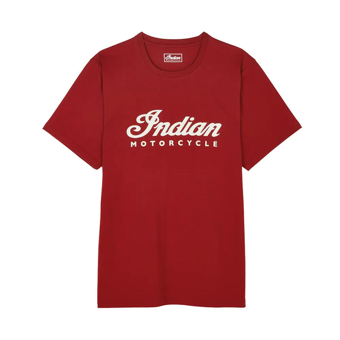 Indian Motorcycle Men's Essential Script Logo T-Shirt, Red | 2866359