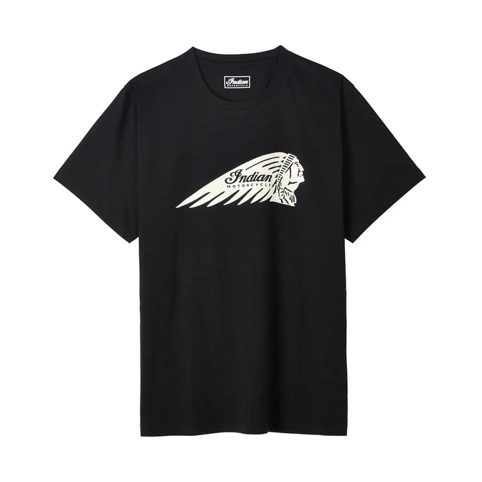 Indian Motorcycle Men's Essential Headdress Logo T-Shirt, Black | 2866360