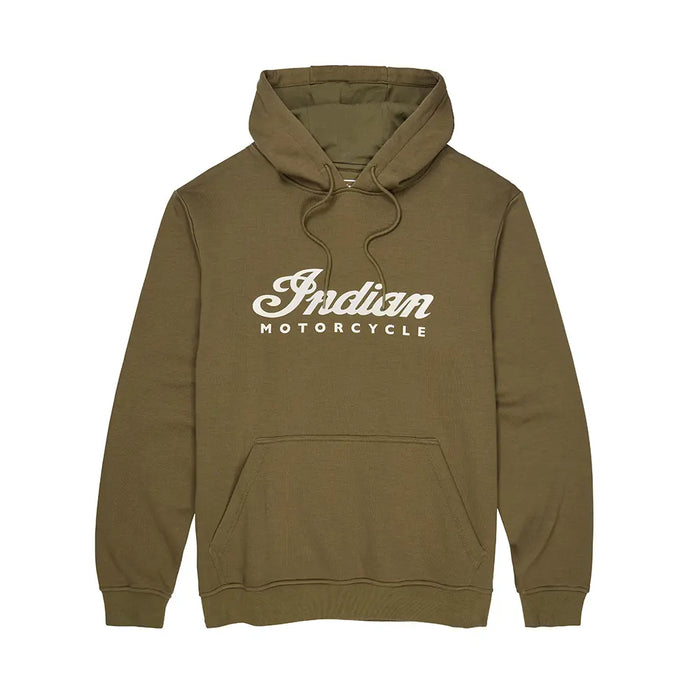 Indian Motorcycle Men's Essential Script Logo Hoodie, Green | 2866361