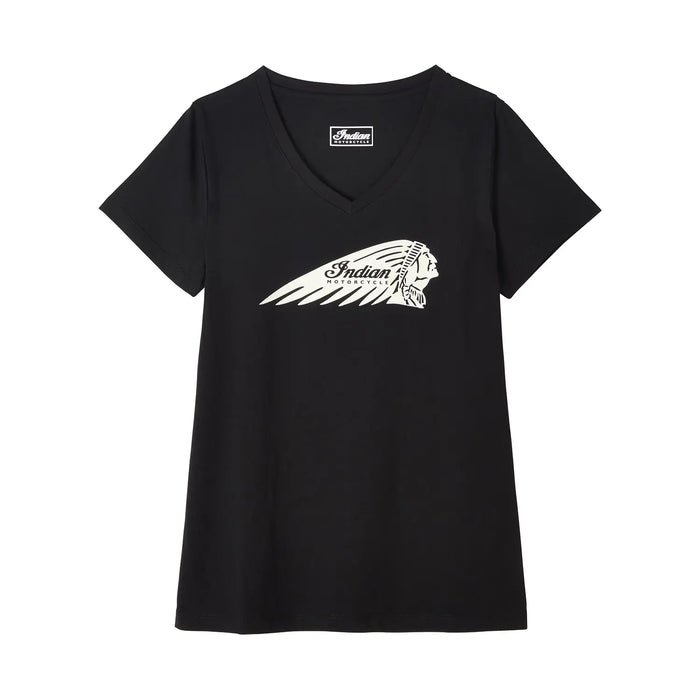 Indian Motorcycle Women's Essential Headdress Logo Tee, Black | 2866362